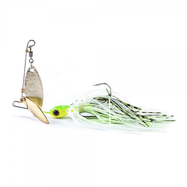 SEALURER  Spinner Bait with 2 blades Rubber Jig   Fishing Lure Spoon for Lake River Lead Head Pike Lures