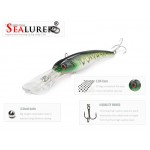 SEALURER 1Pcs  Big Float  Minnow Artificial Plastic Deep Diver Hard Lures  Fishing Lure Crankbait  with  2   Treble  Hooks