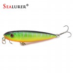 SEALURER 1pcs 9g 8cm 3D  Eyes Pencil Lure Topwater Dog  Pike Fishing Lures Saltwater Minnow vivid swimming