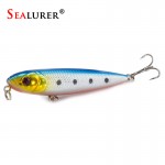 SEALURER 1pcs 9g 8cm 3D  Eyes Pencil Lure Topwater Dog  Pike Fishing Lures Saltwater Minnow vivid swimming