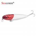 SEALURER 1pcs 9g 8cm 3D  Eyes Pencil Lure Topwater Dog  Pike Fishing Lures Saltwater Minnow vivid swimming