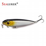 SEALURER 1pcs 9g 8cm 3D  Eyes Pencil Lure Topwater Dog  Pike Fishing Lures Saltwater Minnow vivid swimming