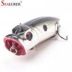 SEALURER Brand Fishing Tackle 3D eyes 6.5CM 13G Pesca 6# Treble Hooks Popper Fishing Lure Plastic Wobbler Artificial Hard Bait