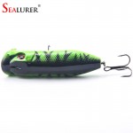 SEALURER Brand Fishing Tackle 3D eyes 6.5CM 13G Pesca 6# Treble Hooks Popper Fishing Lure Plastic Wobbler Artificial Hard Bait