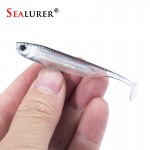 SEALURER Soft Lure 6pcs/lot 2.2g/75mm for Fishing Shad Fishing Worm Swimbaits Jig Head Soft Lure Fly Fishing Bait Fishing Lures