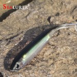 SEALURER Soft Lure 6pcs/lot 2.2g/75mm for Fishing Shad Fishing Worm Swimbaits Jig Head Soft Lure Fly Fishing Bait Fishing Lures