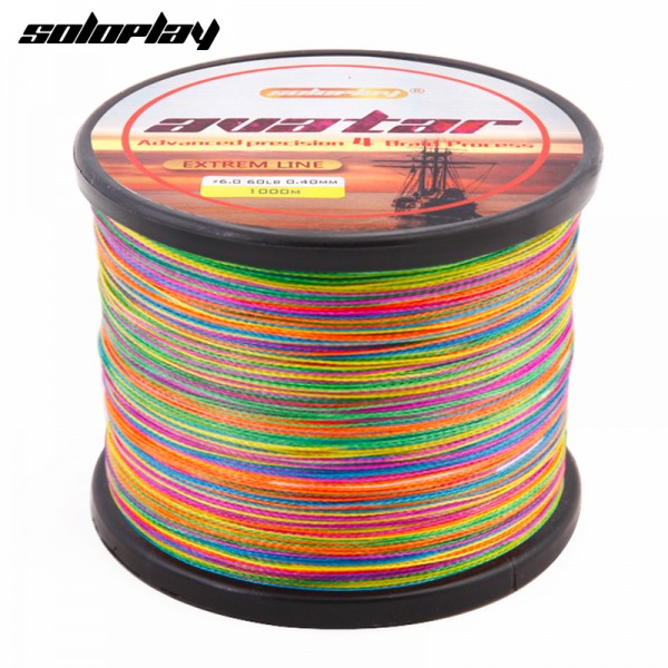 SOLOPLAY 1000M Series Quality Japan Wire PE Braided Fishing Line  Carp 1 M 10M 1 Color Multi Color Sea Softwater Line