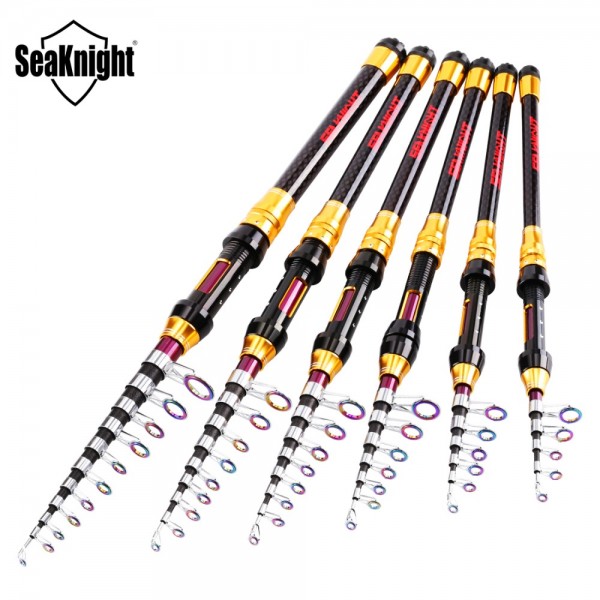 SeaKnigh Reaver Carbon 1.8M 2.1M 2.4M 2.7M 3.0M 3.6M Portable Telescopic Fishing Rod Spinning Fish Fishing Tackle 7-45g Sea Rod