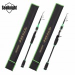 SeaKnight BASHER Lure Fishing Rod 2.1/2.4m Carbon Fiber Spinning Casting Telescopic Travel Portable Rod Salt/Freshwater Fishing 