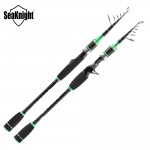 SeaKnight BASHER Lure Fishing Rod 2.1/2.4m Carbon Fiber Spinning Casting Telescopic Travel Portable Rod Salt/Freshwater Fishing 