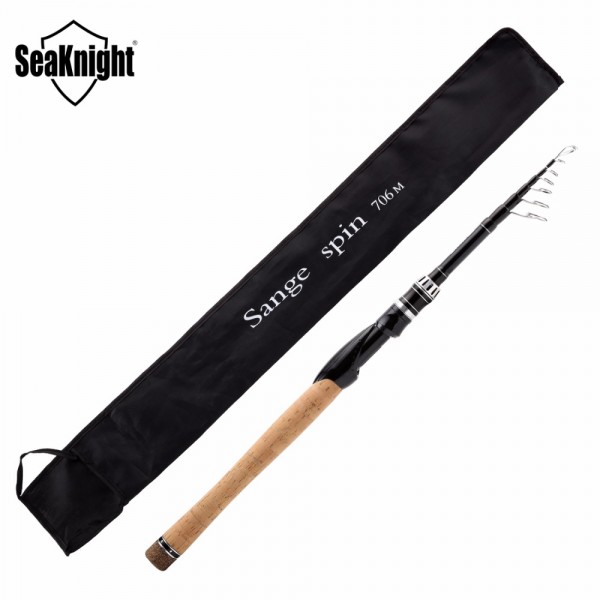 SeaKnight Fishing Rod Sange 2017 New 2.1m/2.4m Carbon Fiber Telescopic Travel Spinning Fishing Rods 7-25g Lure Rods Cork Handle