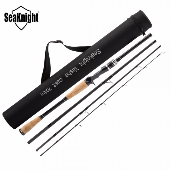 SeaKnight YASHA Series Fishing Rod 2017 New 2.1m 4 Sections M Power 12-25lbs Carbon Fiber BaitCasting Fishing Rod Travel Rod