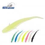 Seanlure 10pcs/Pack 7cm 1g 10cm 3g Mudfish Jelly Worm Soft Plastic Artificial Lure Isca Pesca Grub Lure 7 Colors glow Optional