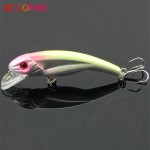 Second half price! 1x 7.6cm 5.9g Minnow Lure Hard Plastic Luminous Artificial Lures 3D Fish Eye Lure Simulation Fake Bait MI073