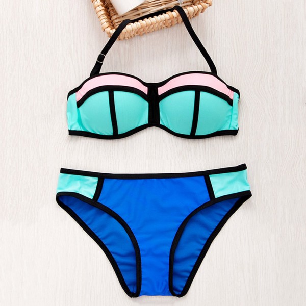 Sexy push up women swimsuit bikini set 2017 nylon brazilian beach female swimwear summer swim sport bathing suit clothes biquini