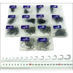 Sizes 1# -15# High Carbon Steel Black carp Fishing Hooks pack With Box jigging hooks fly fishing