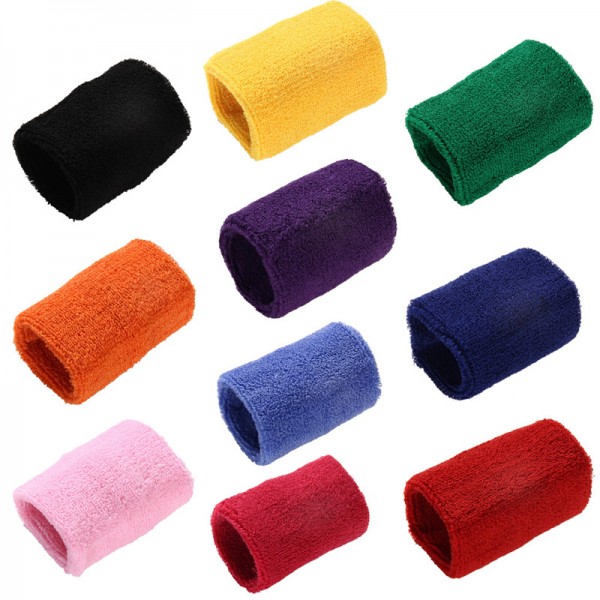 Soft  Men & Women Sports Terry Cloth Tennis Squash Badminton Wrist Sweat Bands Basketball Wristband Gym Crossfit Wrist Wraps