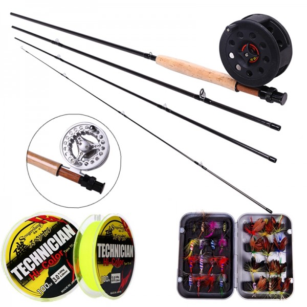 Sougayialng 8.86FT #5/6 Fly Fishing Rod Set 2.7M Fly Rod and Fly Reel Combo with Fishing Lure Line Box Set Fishing Rod Tackle