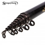 Sougayilang 1.3-2.4m Mini Fishing Rod Portable Carbon Fiber Rod Pocket Telescopic Fishing Rod Spinning Fishing Rod Vara De Pesca