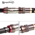 Sougayilang 1.3-2.4m Mini Fishing Rod Portable Carbon Fiber Rod Pocket Telescopic Fishing Rod Spinning Fishing Rod Vara De Pesca