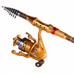 Sougayilang 1.8-3.6M Protable Fishing Rod with Reel Set Telescopic Fishing Rod and 14BB Fishing Spinning Reel Fishing Rod Combo