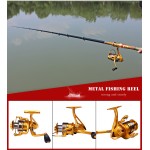 Sougayilang 1.8-3.6M Protable Fishing Rod with Reel Set Telescopic Fishing Rod and 14BB Fishing Spinning Reel Fishing Rod Combo