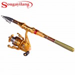 Sougayilang 1.8-3.6M Protable Fishing Rod with Reel Set Telescopic Fishing Rod and 14BB Fishing Spinning Reel Fishing Rod Combo