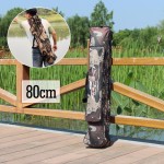 Sougayilang 80CM 120CM Gray Camouflage Double Layer  Fishing Bag High-grade Wear-resisting Fishing Rod Case Fishing Tackle Bag