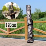 Sougayilang 80CM 120CM Gray Camouflage Double Layer  Fishing Bag High-grade Wear-resisting Fishing Rod Case Fishing Tackle Bag