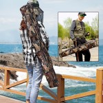 Sougayilang 80CM 120CM Gray Camouflage Double Layer  Fishing Bag High-grade Wear-resisting Fishing Rod Case Fishing Tackle Bag