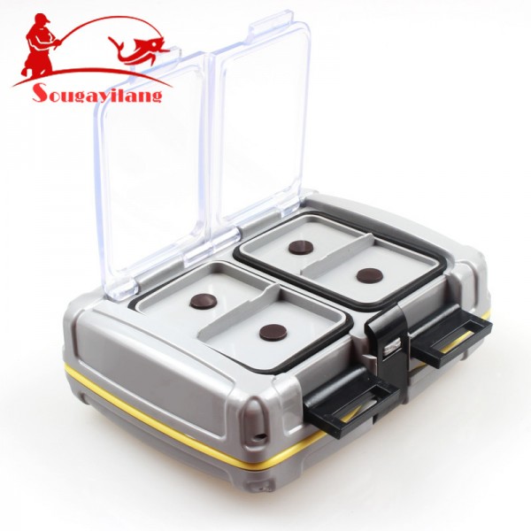 Sougayilang Bilateral Fishing Box 139g ABS Plastic Fishing Tackle Box 10*8.5*3.5cm Lure Box for Carp Fishing Accessories Tools