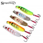 Sougayilang Mepps Fishing Lure 5pcs/lot Fishing Wobblers 5Colors Sea Winter Metal Spoon Artificial Fishing Bait Peche