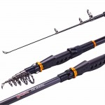 Sougayilang Spinning Telescopic Fishing Rod Carbon Fiber Travel Portable Fishing Pole for Boat Saltwater and Freshwater Fishing