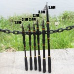 Sougayilang Spinning Telescopic Fishing Rod Carbon Fiber Travel Portable Fishing Pole for Boat Saltwater and Freshwater Fishing