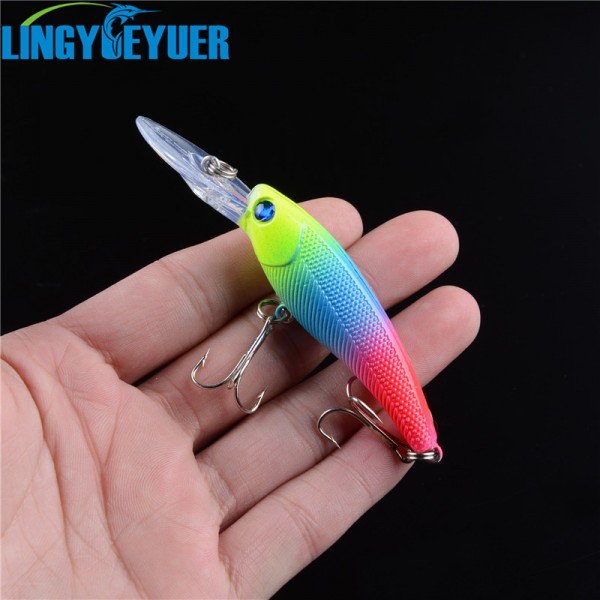 Special Offer Sale 1PCS Plastic 3D Eyes Hard Bait 9CM/8.3G Floating Minnow Crankbait Fishing Lures Wobbler Tackle Treble Hooks