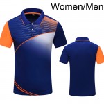 Sportswear sweat Quick Dry breathable badminton shirt , Women/Men table tennis shirt , can printing names  1008