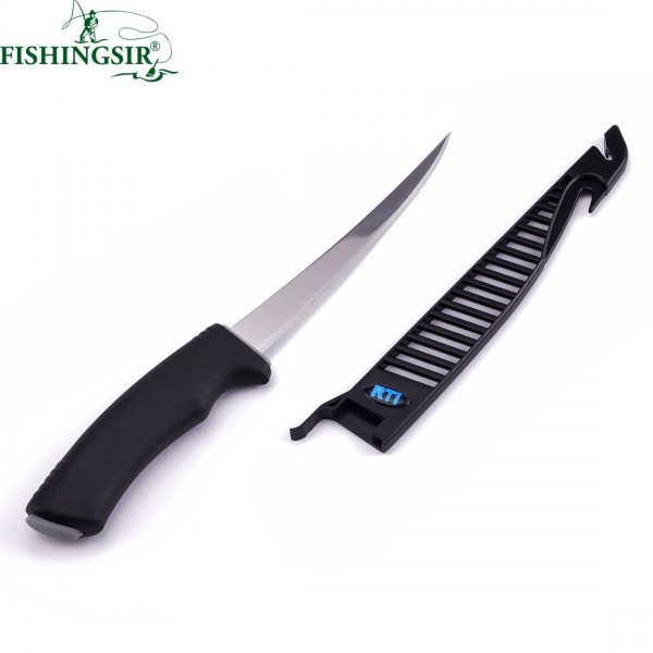 Stainless Steel Blade Fillet Fish Knife Fishing Camping Hunting Small Tool w/ Sheath 3 Size 4"/6"/9" Trout Carp Fishing Tackle