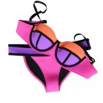 Summer 2017 Swimwear Women Bikini Sexy Girl Neoprene Bikini Set Women Swimsuit Biquini Beach wear Bathing Suit Push UP - TA003