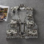 Summer Autumn Quick-Drying Camouflage Multifunctional Mesh Fishing Vest Jacket Multi-Pocket Outdoor Photography Waistcoat