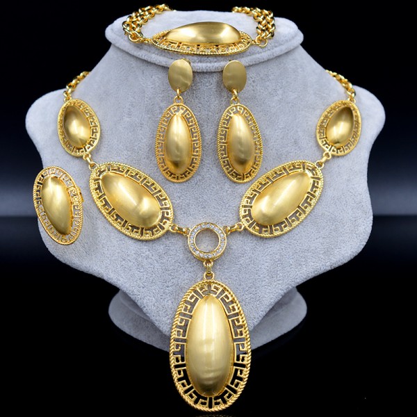 Sunny Jewelry Fashion Jewelry 2017 Bridal Wedding Jewelry Sets For Women Egg The Great Wall Line Necklace Earring Ring Bracelet