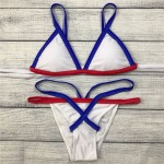 Swimwear Woman Sexy Bandage Bikini Set 2017 Summer Bathsuit Cross Strappy Women Push Up Swimsuit God Save Queens