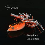 TOMA 5pcs Frog Fishing Lures Kit 6g 15g Snakehead Lure Topwater Floating Frog Baits with Box pesca isca Artificial