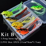 TOMA 5pcs Frog Fishing Lures Kit 6g 15g Snakehead Lure Topwater Floating Frog Baits with Box pesca isca Artificial