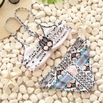 TQSKK 2017 New  Swimwear Women Bikini Swimsuit Brazilian Bandage Halter Top Bathing Suits Retro Vintage Print Beachwear Biquini