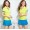 yellow top blue skir1