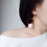 The new 2016 Korean pop temperament earrings MAO qiu qiu dong Badminton ball earrings and The girl beautiful earrings FF88-5E