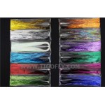 Tigofly 12 Assorted Colors  Holographic Flashabou Mylar Tinsel Flash Fly Tying Materials 1/69"  Wide