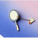 Timlee X028  Free shipping Cute Cartoon Table tennis Badminton Brooch Pins,Fashion Jewelry Wholesale