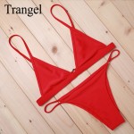 Trangel bikini brand 2017 swimwear swimsuit bikinis women red bikini sexy women brazilian bikini beach wear hot sale