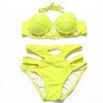 Trangel new arrival Sexy Bandage Cut Out Bikini High Waist Swimsuit Retro Bathing Suit Hollow Out Swimwear Women Bikini Set 